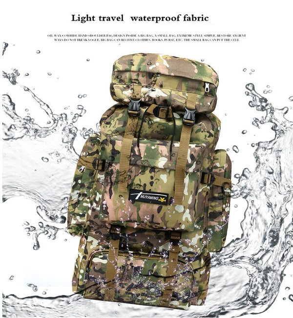 70L Large Capacity Multi Function Waterproof Rucksack for Hike Travel Backpacks Mochila Militar