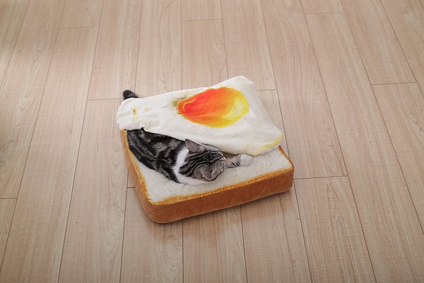 Soft Toast Bread and Poached Eggs Mats
