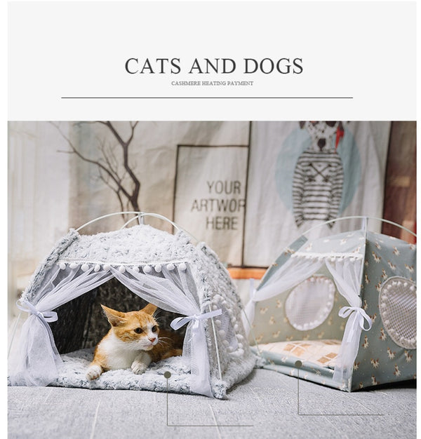 Elegant Warm Cat Bed Tent House