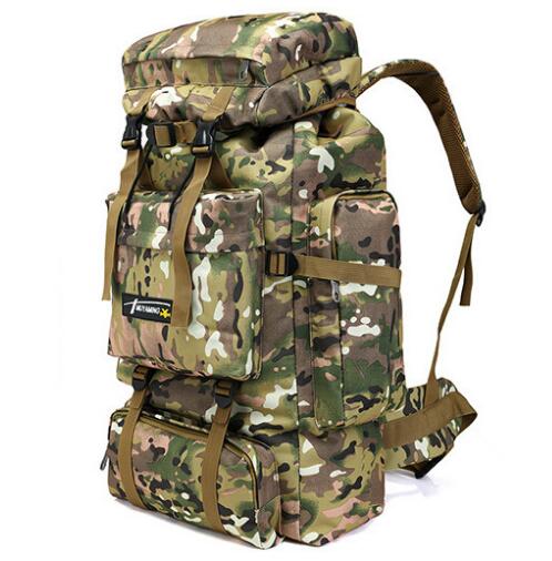 70L Large Capacity Multi Function Waterproof Rucksack for Hike Travel Backpacks Mochila Militar